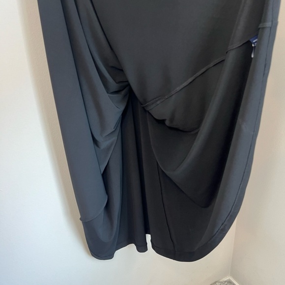 Chaps Malibu A-Line Midi Dress Black Sleeveless V-Neck Halter NEW  Women's Large - Picture 14 of 14